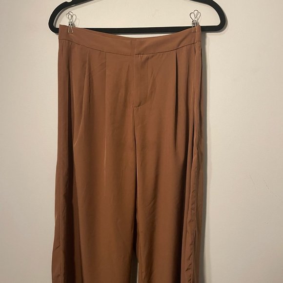 Brown Wide-Leg Trousers - Picture 5 of 6